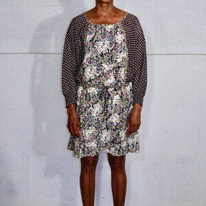 Juicy Couture Silk Floral Print Dolman Sleeve Kendall Dress - Size 6